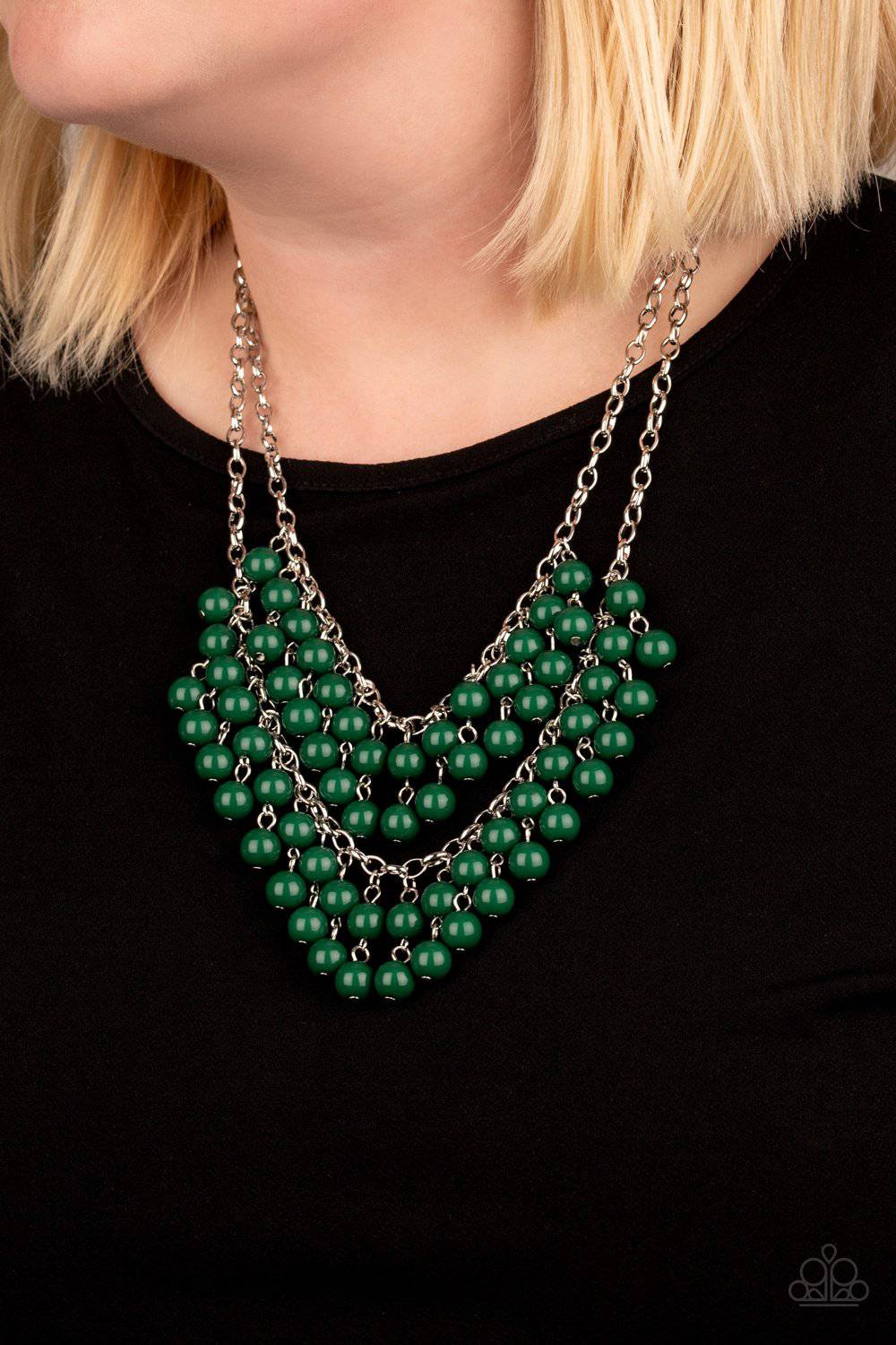 Bubbly Boardwalk - Green Bead Necklace - Paparazzi Accessories - GlaMarous Titi Jewels