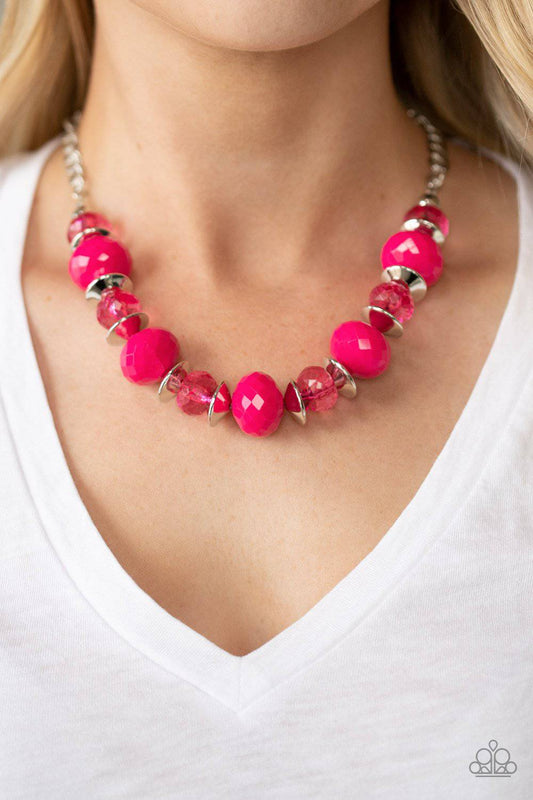 Hollywood Gossip - Pink Bead Necklace - Paparazzi Accessories - GlaMarous Titi Jewels