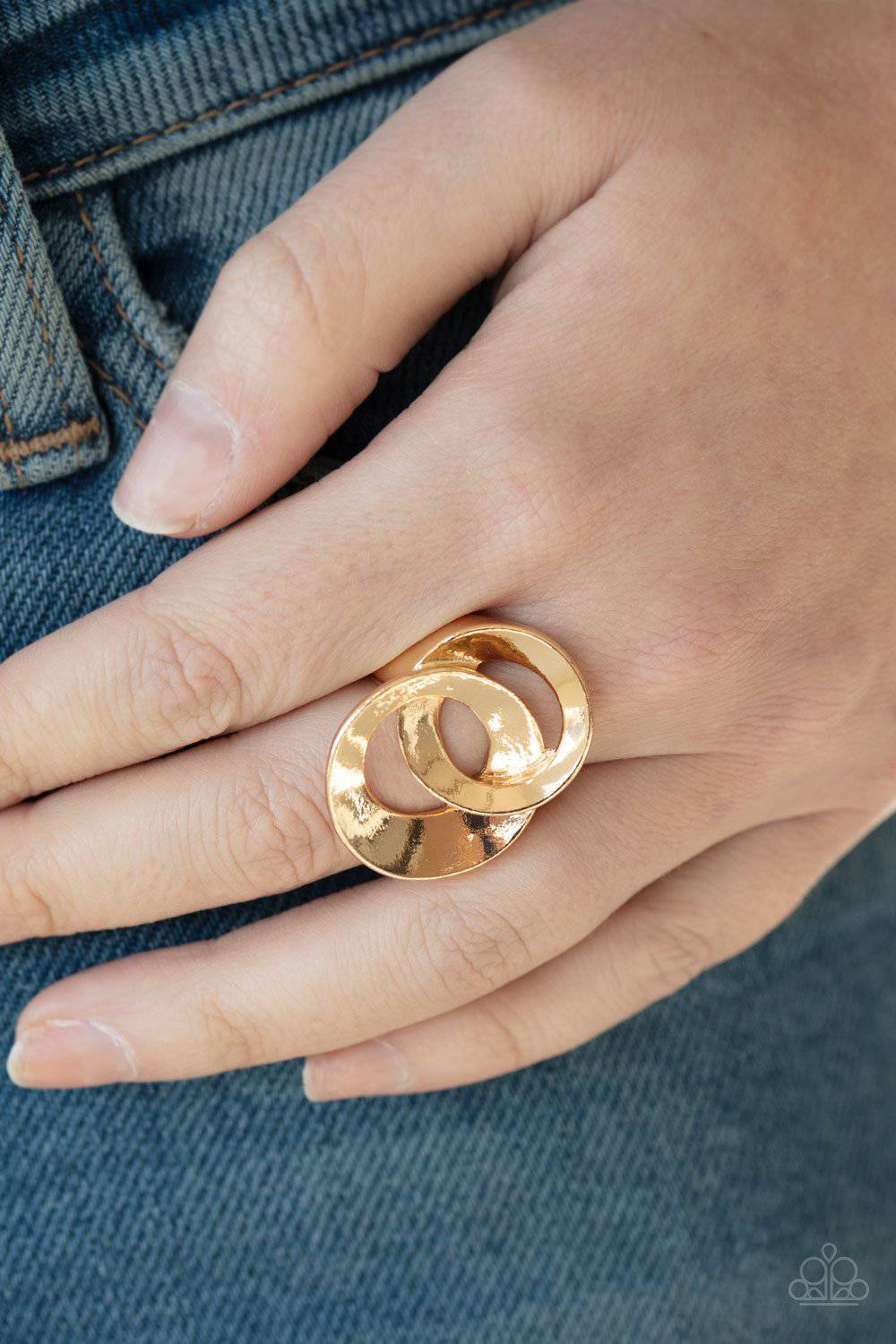 Pro Top Spin - Gold Ring - Paparazzi Accessories - GlaMarous Titi Jewels