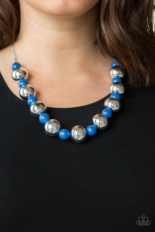 Top Pop - Blue Bead Necklace - Paparazzi Accessories - GlaMarous Titi Jewels