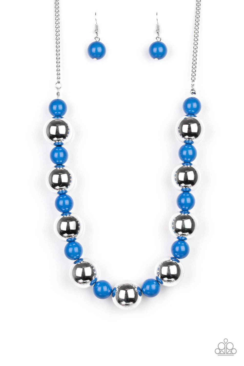 Top Pop - Blue Bead Necklace - Paparazzi Accessories - GlaMarous Titi Jewels