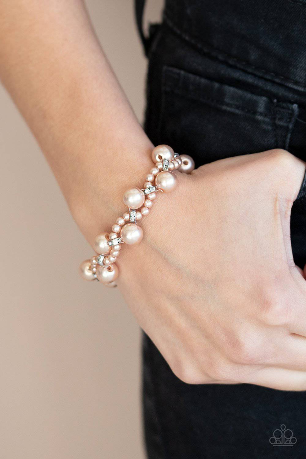 Utmost Uptown - Brown Pearl Bracelet - Paparazzi Accessories - GlaMarous Titi Jewels