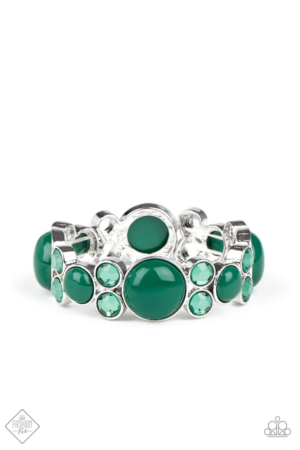 Celestial Escape - Green Stretchy Bracelet- Paparazzi Accessories - GlaMarous Titi Jewels