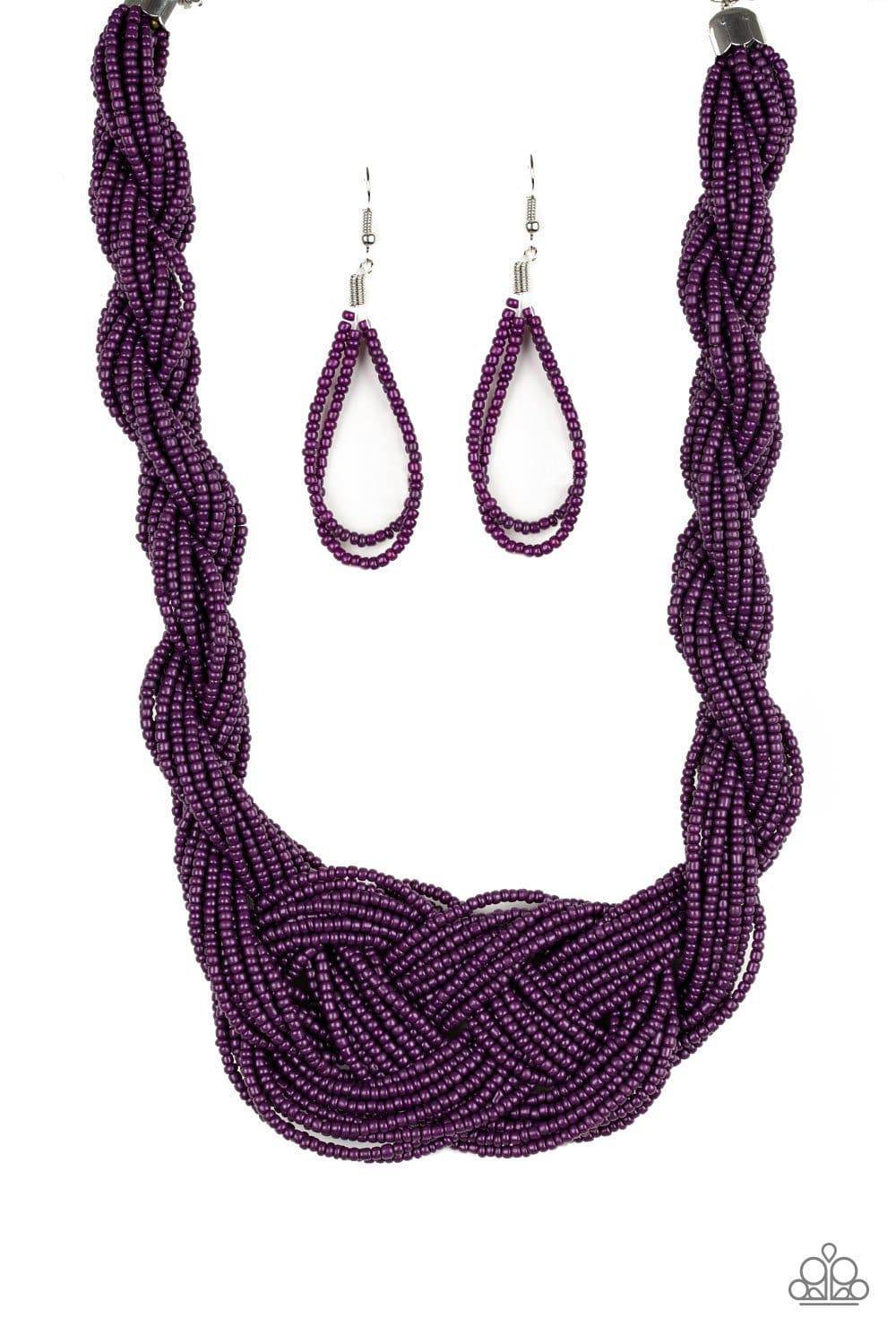 A Standing Ovation - Purple Seed Bead Necklace - Paparazzi Accessories - GlaMarous Titi Jewels