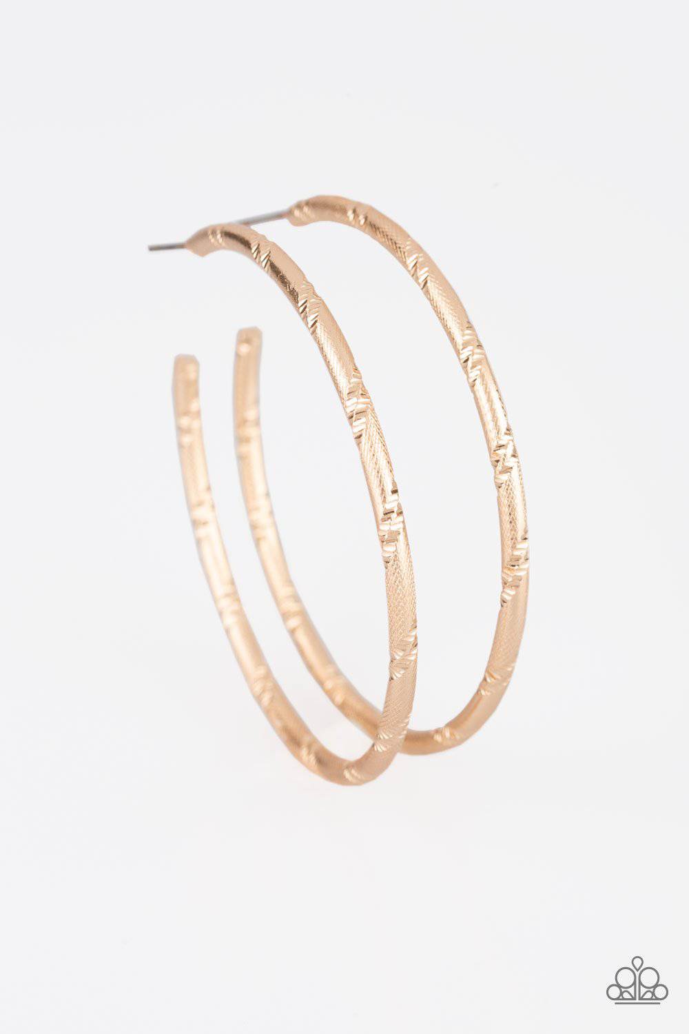 A Double Take - Gold Hoop Earrings - Paparazzi Accessories - GlaMarous Titi Jewels