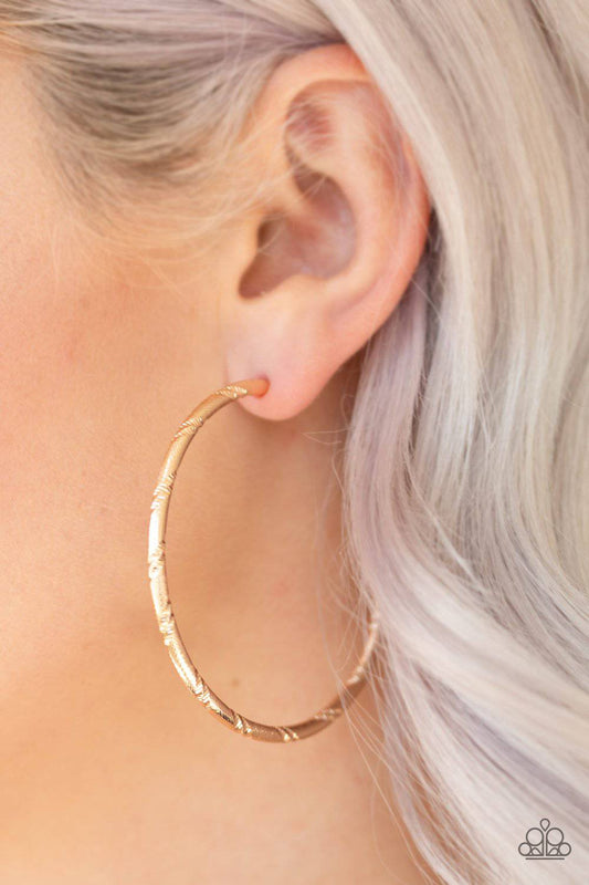 A Double Take - Gold Hoop Earrings - Paparazzi Accessories - GlaMarous Titi Jewels