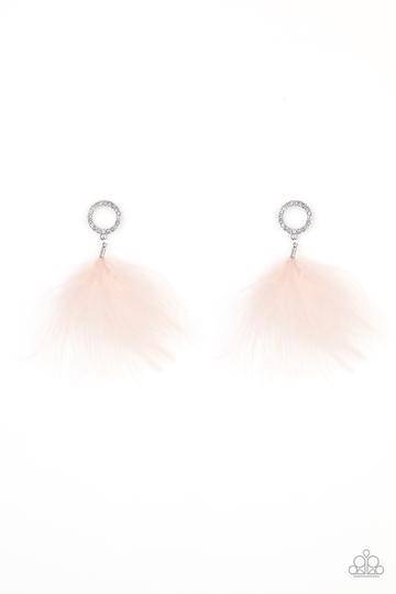 BOA Down - Pink Feather Earrings - Paparazzi Accessories - GlaMarous Titi Jewels