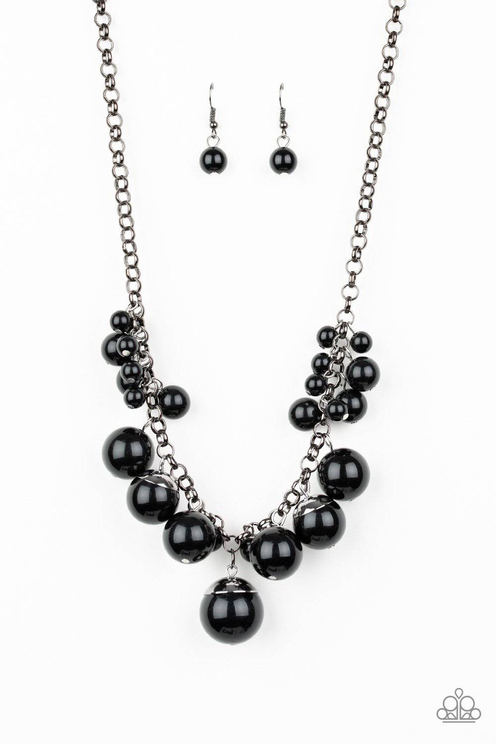 Broadway Belle - Black Bubbly Bead Necklace - Paparazzi Accessories - GlaMarous Titi Jewels