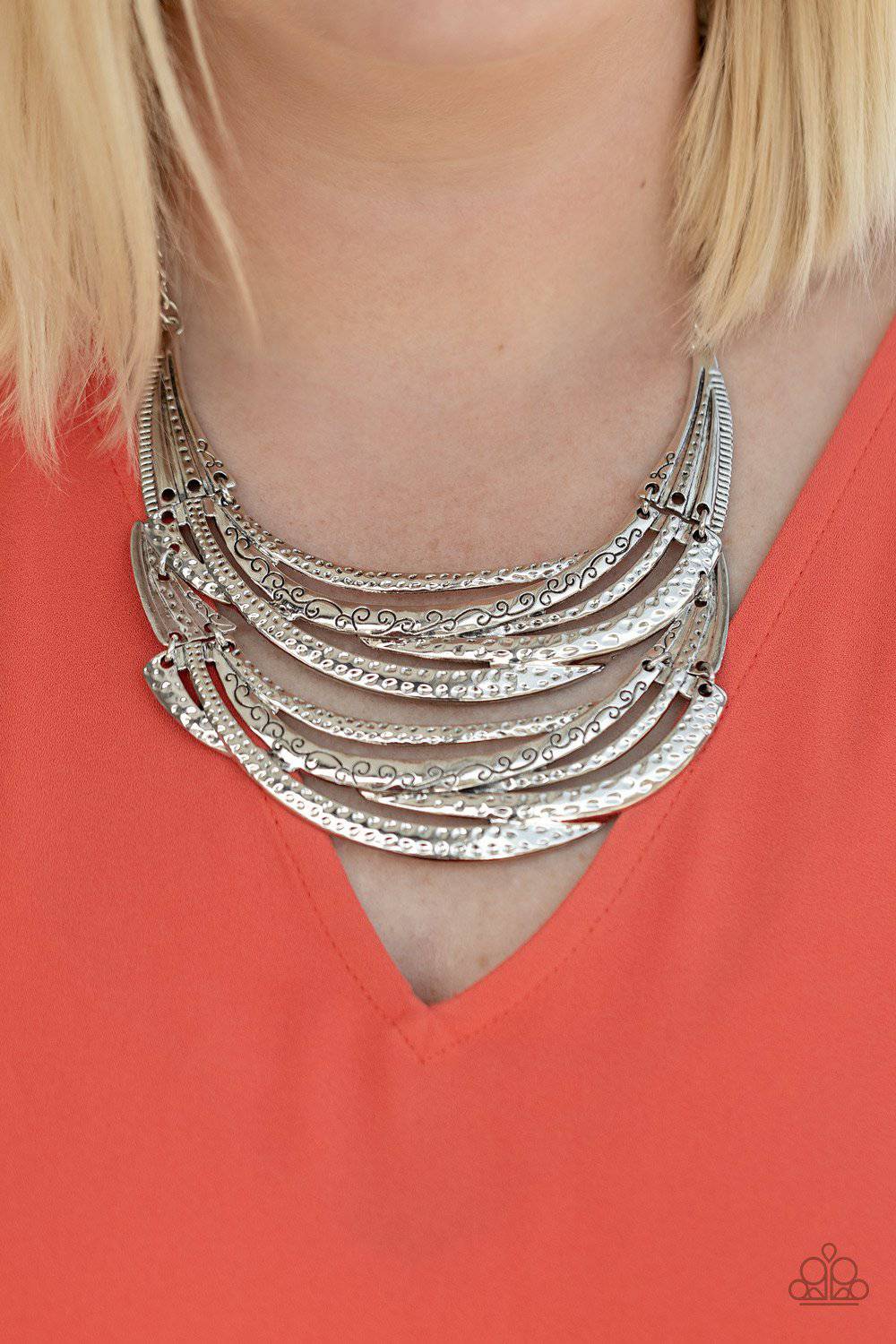 Read Between The VINES - September 2020 LOP Silver Necklace - Paparazzi Accessories - GlaMarous Titi Jewels