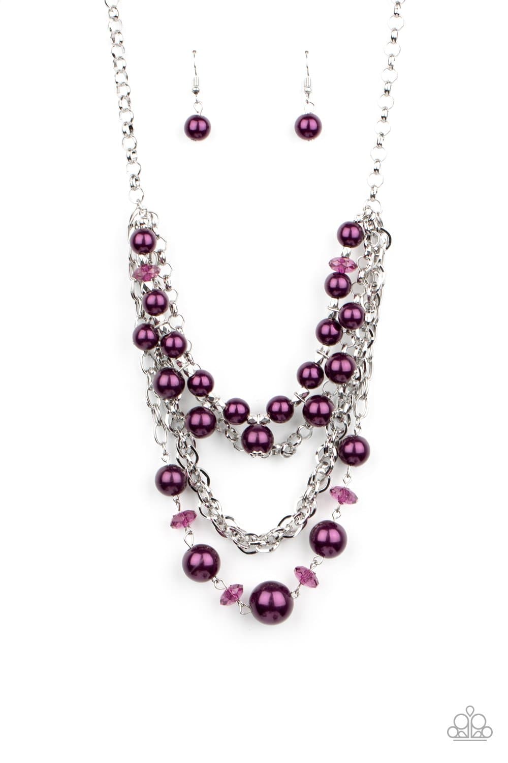 Rockin Rockette - Purple Pearl Bead Necklace - Paparazzi Accessories - GlaMarous Titi Jewels