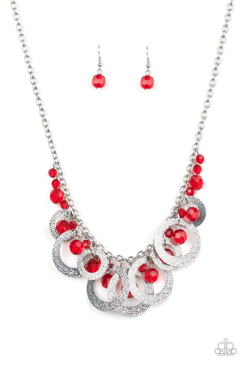 Turn It Up - Red Bead Necklace - Paparazzi Accessories - GlaMarous Titi Jewels