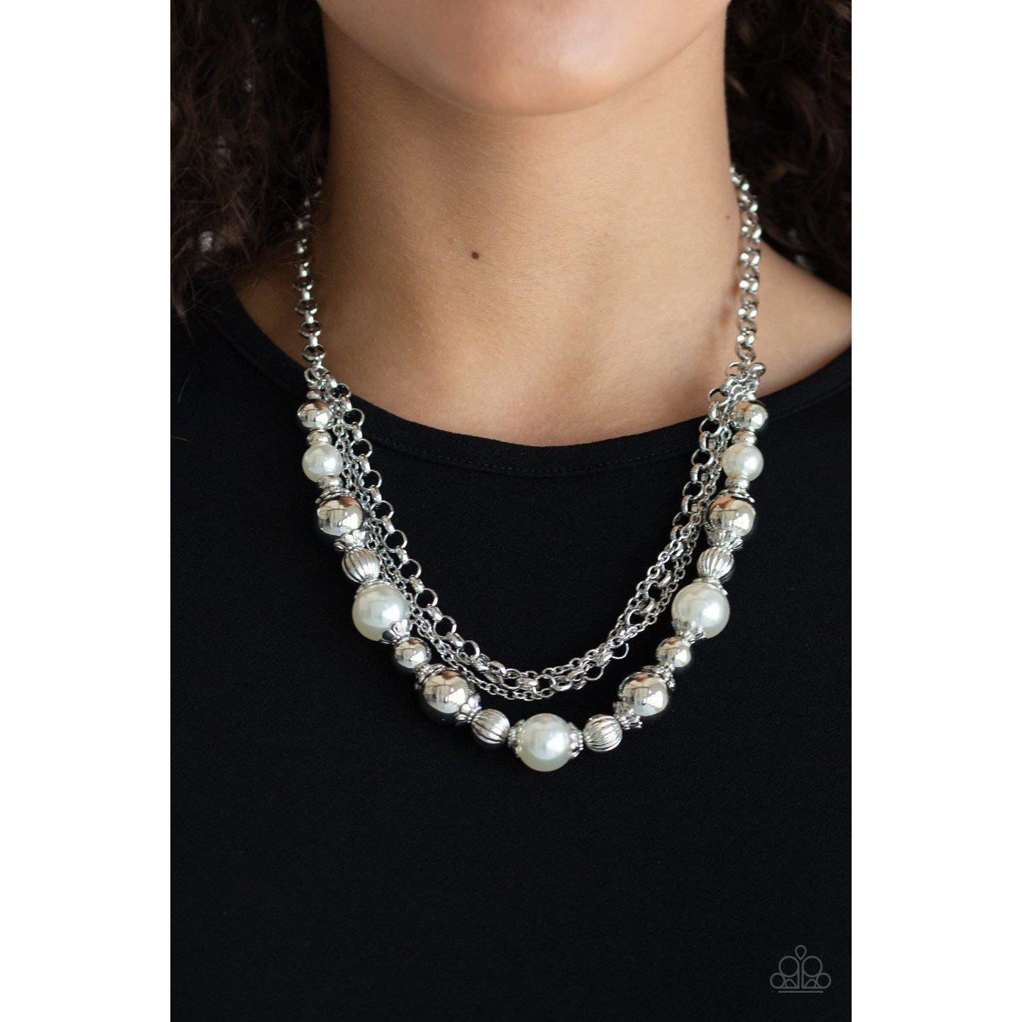 5th Avenue Romance - White Pearl Necklace - Paparazzi Accessories - GlaMarous Titi Jewels