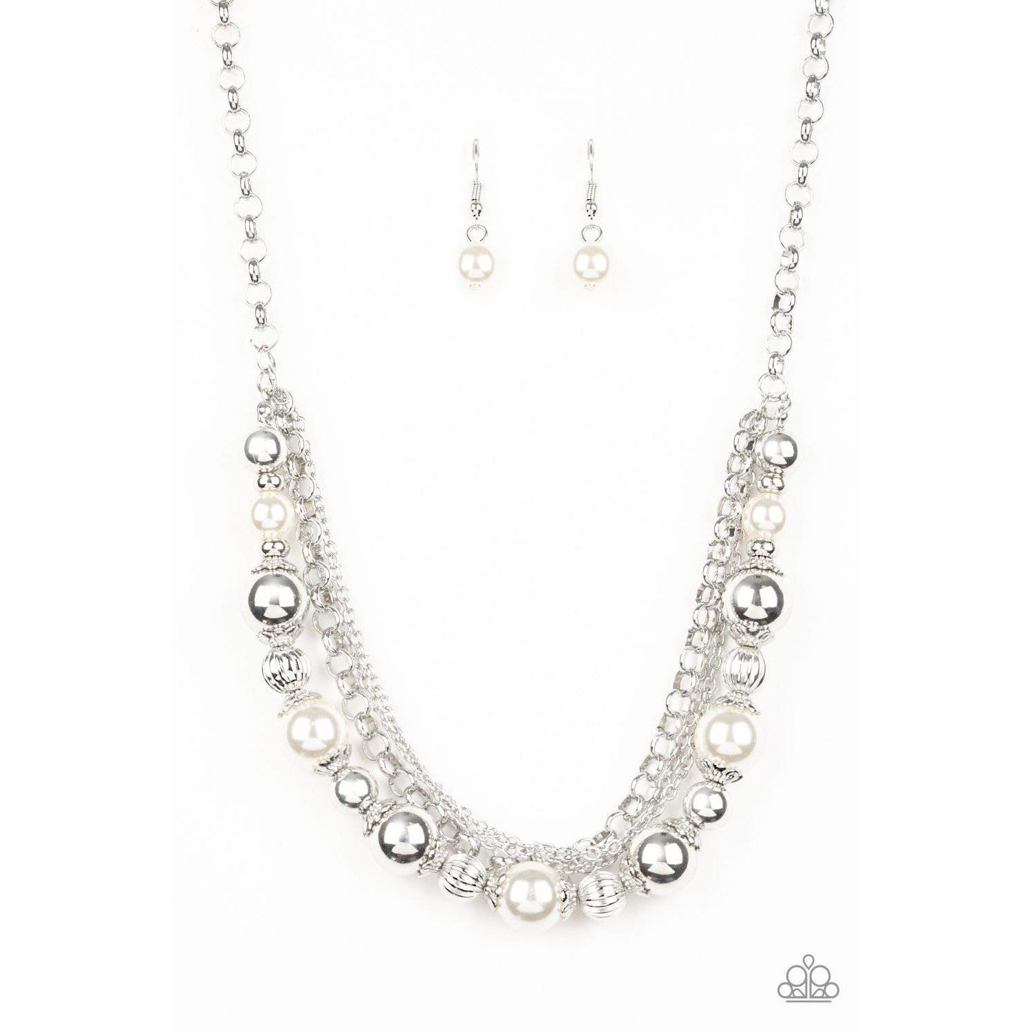 5th Avenue Romance - White Pearl Necklace - Paparazzi Accessories - GlaMarous Titi Jewels