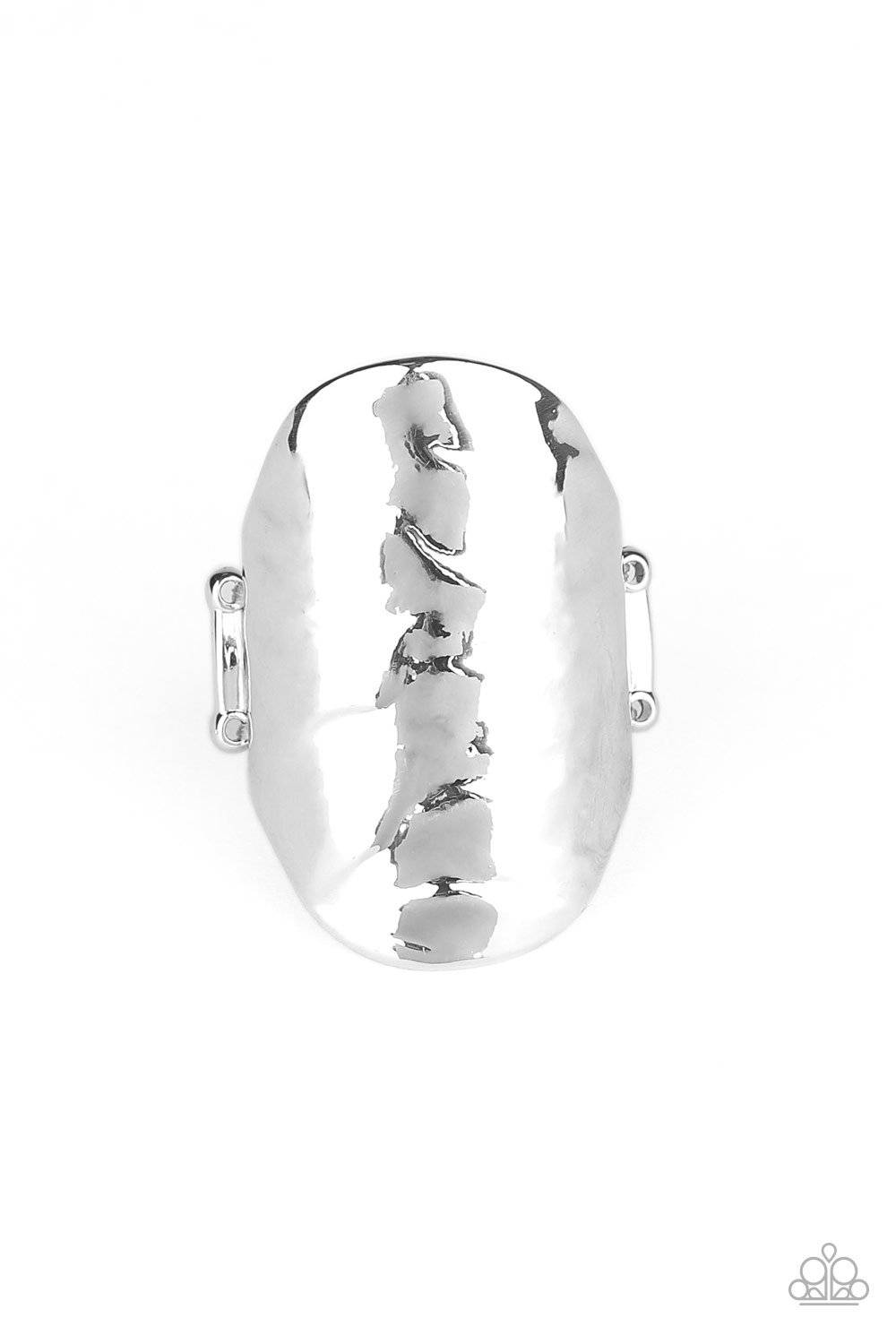 Retro Ripple - Silver Texture Ring - Paparazzi Accessories - GlaMarous Titi Jewels