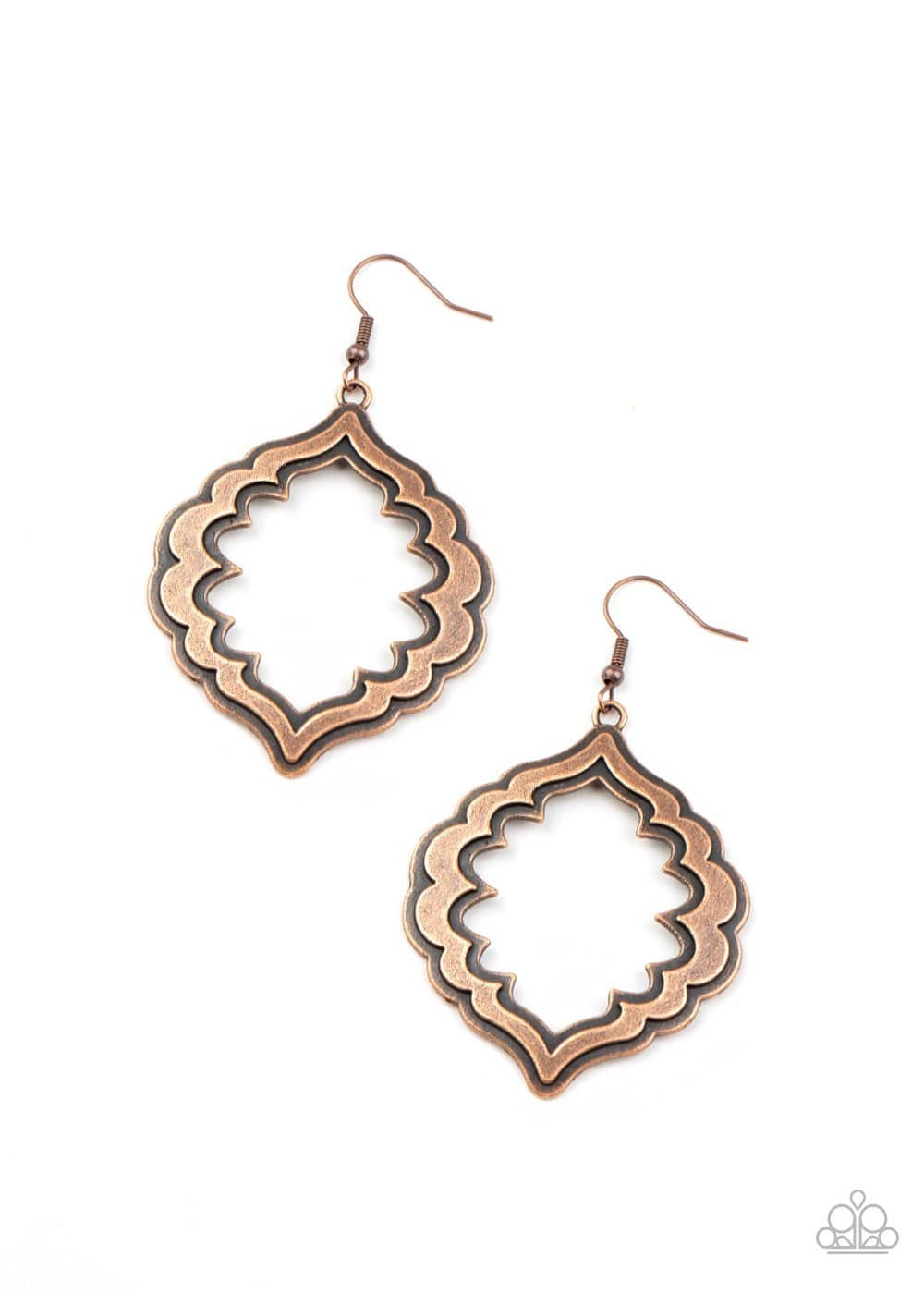 Taj Mahal Majesty - Copper Earrings- Paparazzi Accessories - GlaMarous Titi Jewels