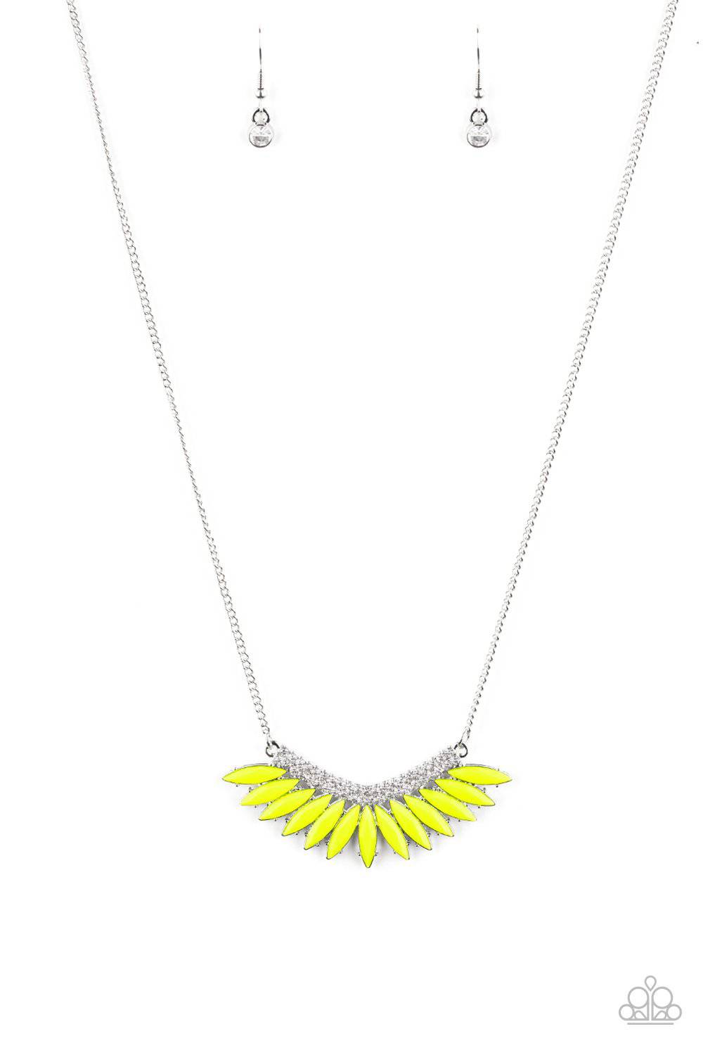 Extra Extravaganza - Neon Yellow Necklace - Paparazzi Accessories - GlaMarous Titi Jewels