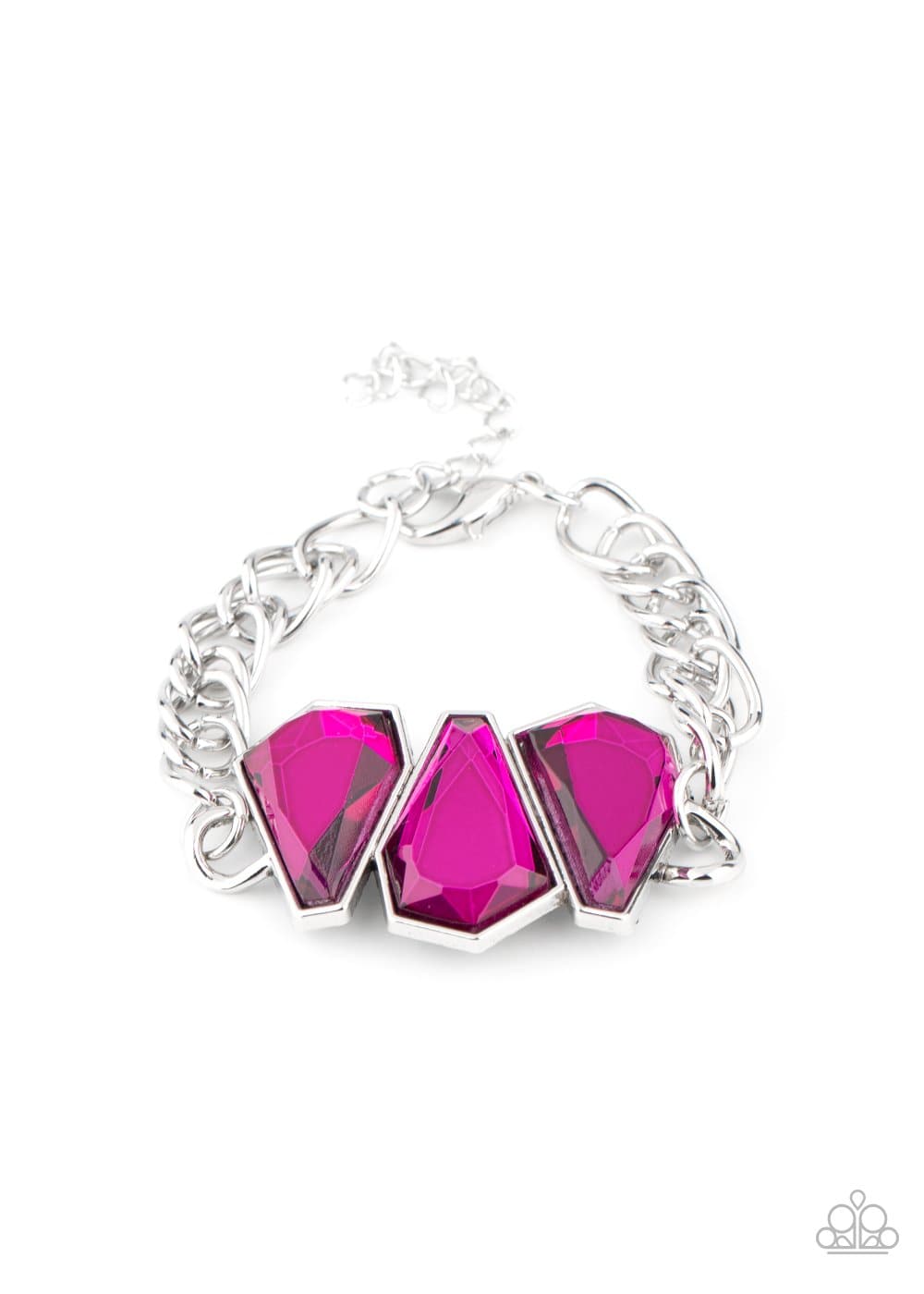 Raw Radiance - Pink Peacock Gem Rhinestone Bracelet - Paparazzi Accessories - GlaMarous Titi Jewels