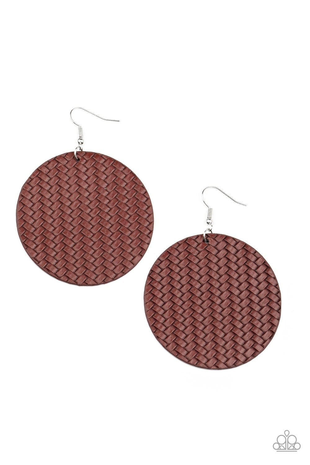WEAVE Your Mark - Fired Brick Red Earrings - Paparazzi Accessories - GlaMarous Titi Jewels