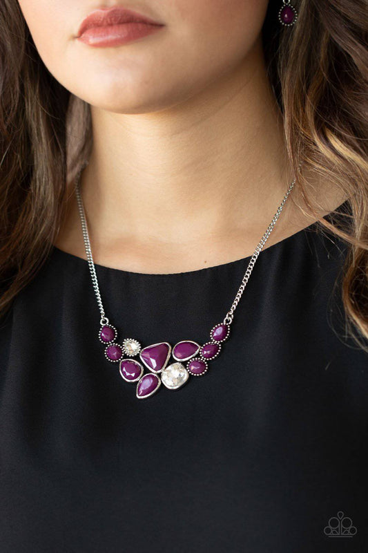 Breathtaking Brilliance - Purple Plum Bead Necklace - Paparazzi Accessories - GlaMarous Titi Jewels