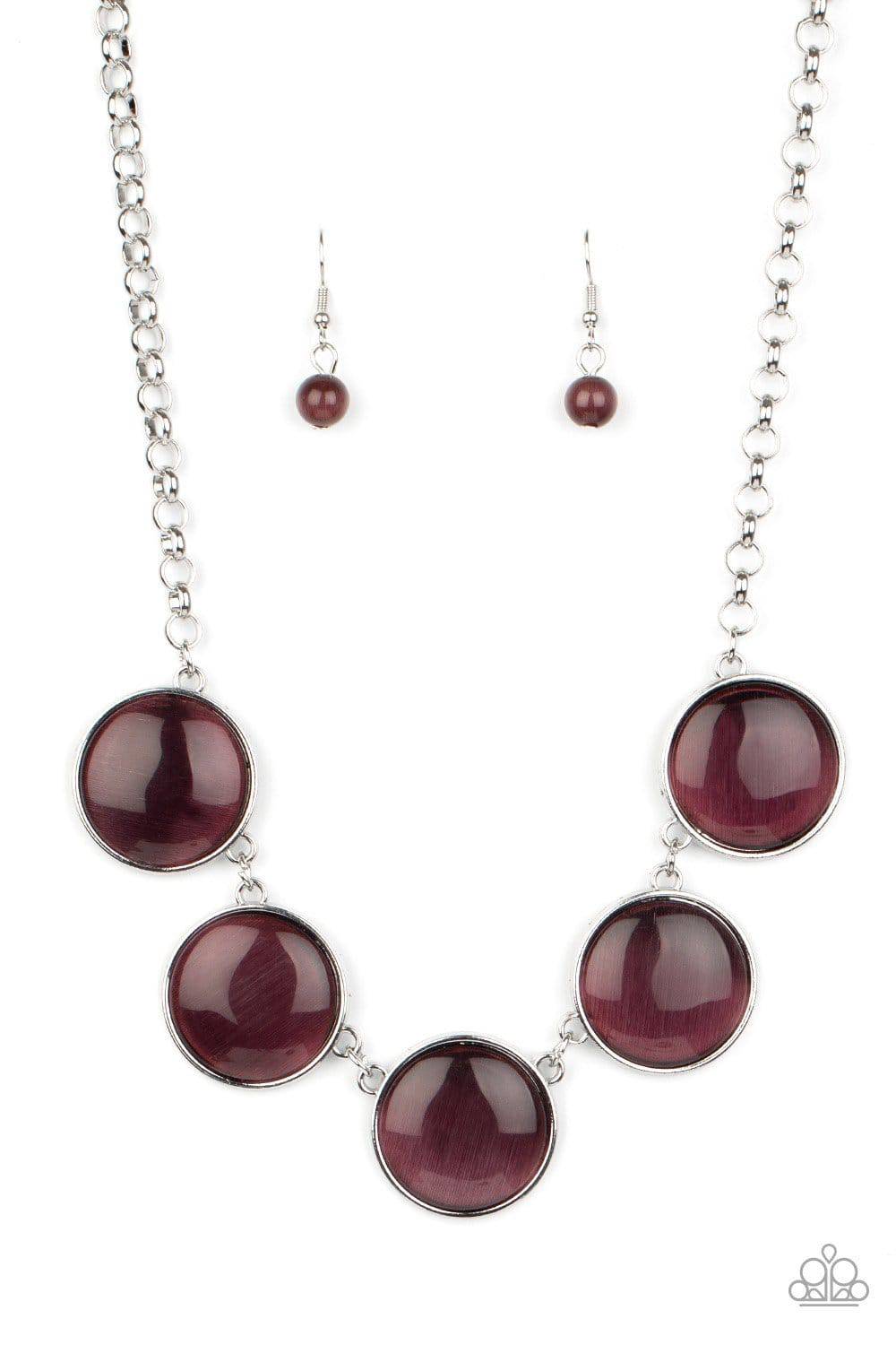 Ethereal Escape - Purple Cat's Eye Necklace - Paparazzi Accessories - GlaMarous Titi Jewels