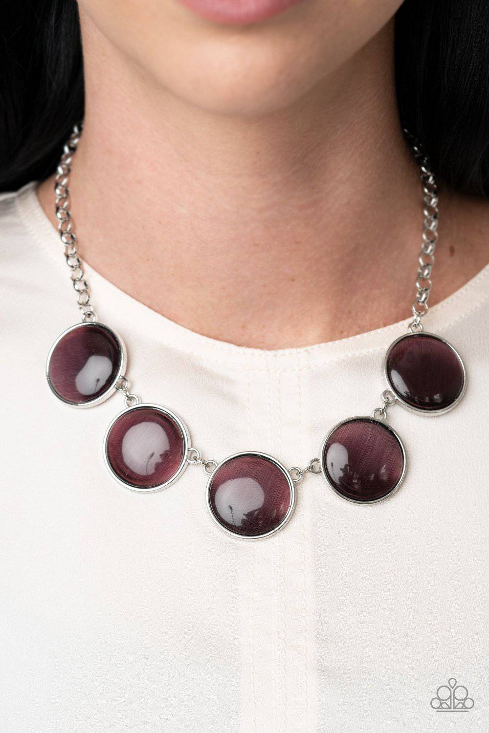 Ethereal Escape - Purple Cat's Eye Necklace - Paparazzi Accessories - GlaMarous Titi Jewels