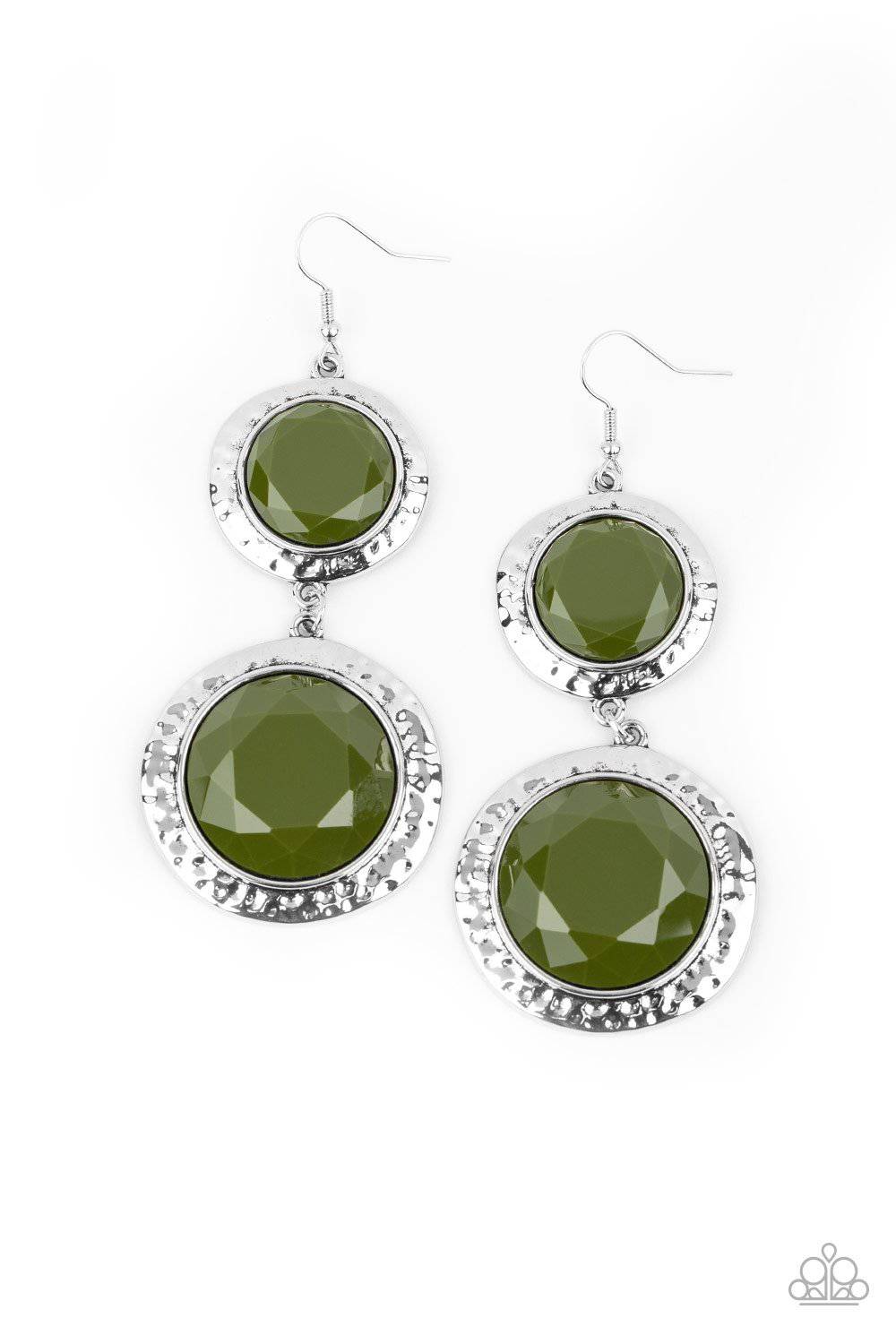 Thrift Shop Stop - Olive Green Beads Earrings - Paparazzi Accessories - GlaMarous Titi Jewels