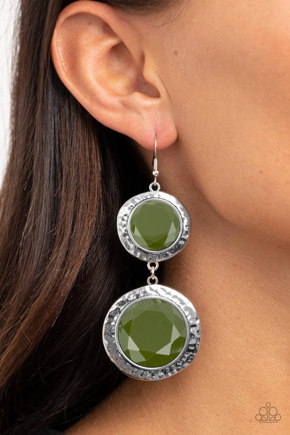 Thrift Shop Stop - Olive Green Beads Earrings - Paparazzi Accessories - GlaMarous Titi Jewels