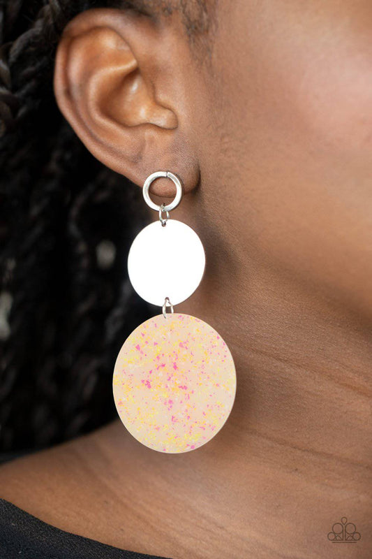 Beach Day Glow - Multi Acrylic Earrings - Paparazzi Accessories - GlaMarous Titi Jewels