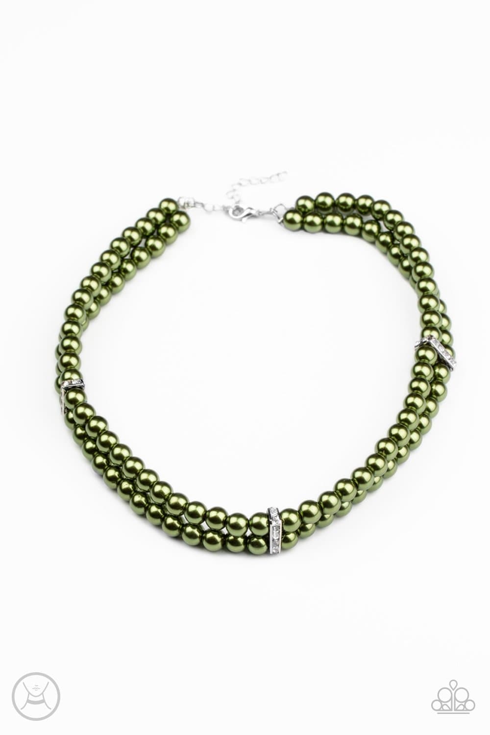 Green pearl shop necklace paparazzi