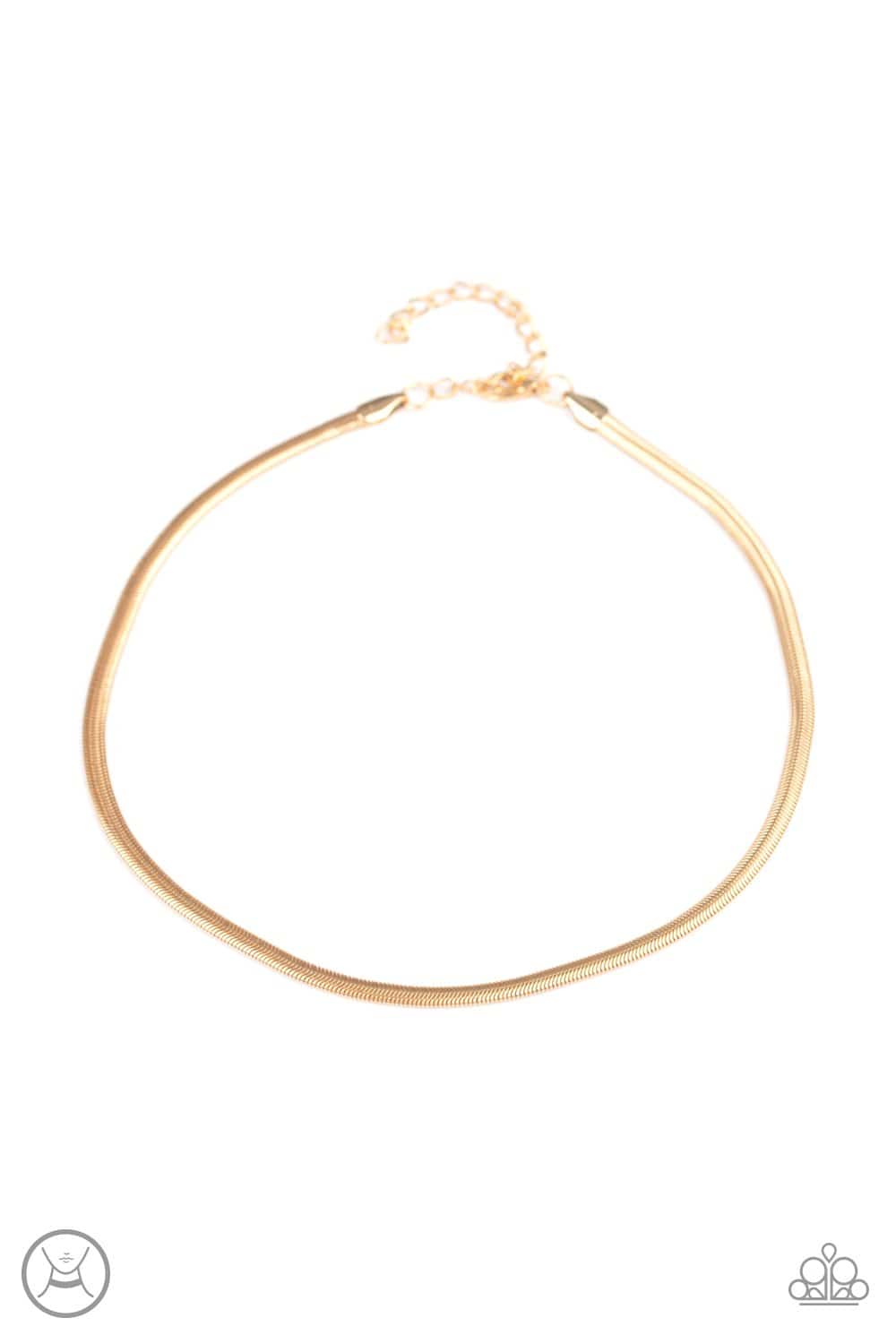 Flat Out Fierce - Gold Choker - Paparazzi Accessories - GlaMarous Titi Jewels