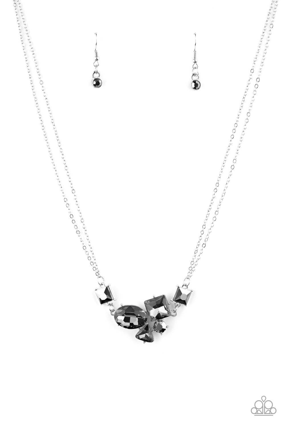 Constellation Collection - Silver Hematite Rhinestone Necklace - Paparazzi Accessories - GlaMarous Titi Jewels