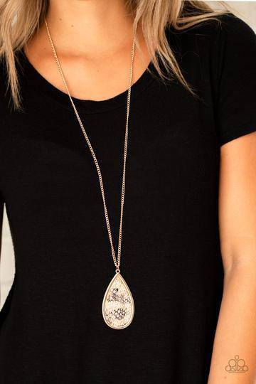 Artificial Animal - Gold Leather Necklace - Paparazzi Accessories - GlaMarous Titi Jewels