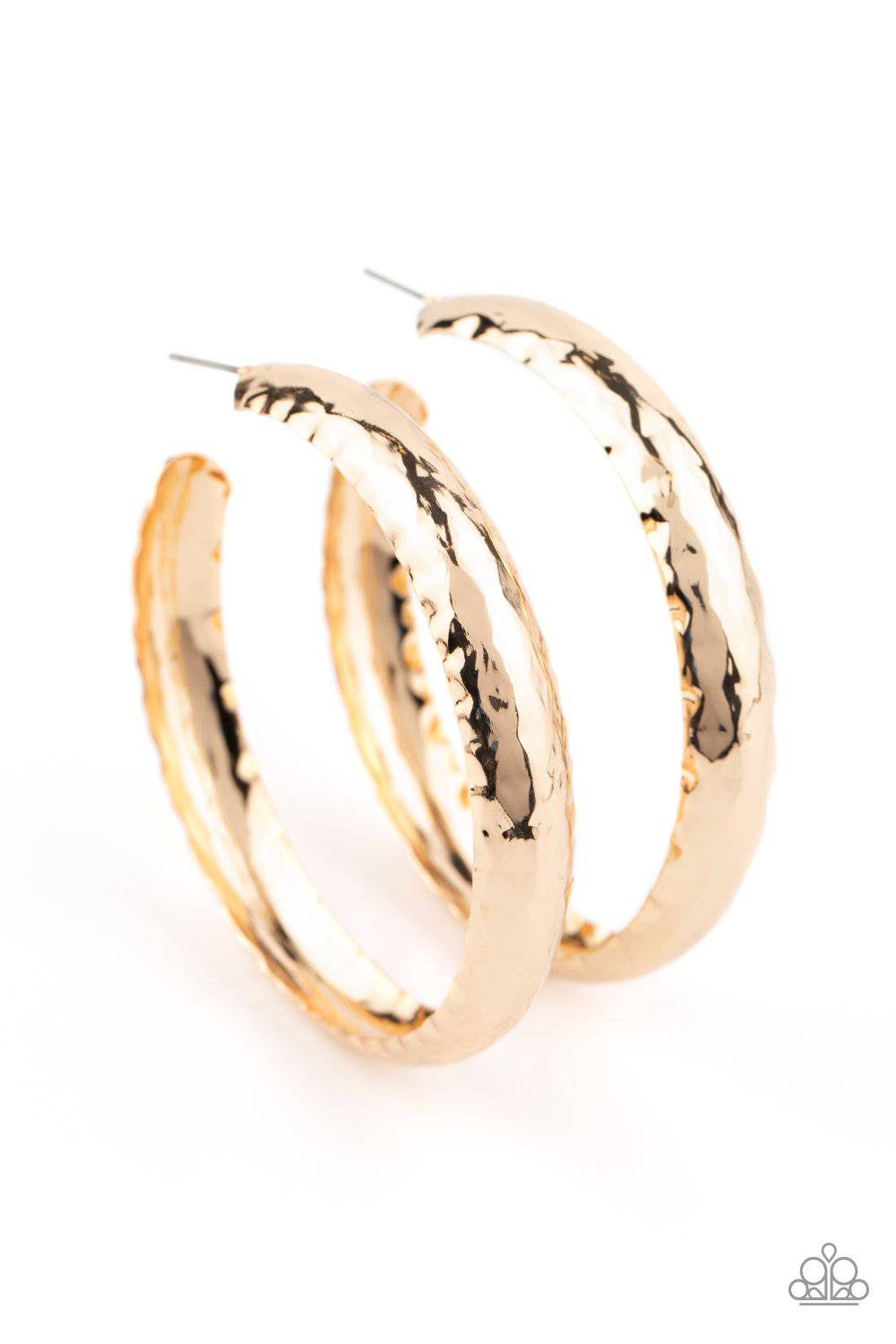 Check Out These Curves - Gold Hoop Earrings - Paparazzi Accessories - GlaMarous Titi Jewels