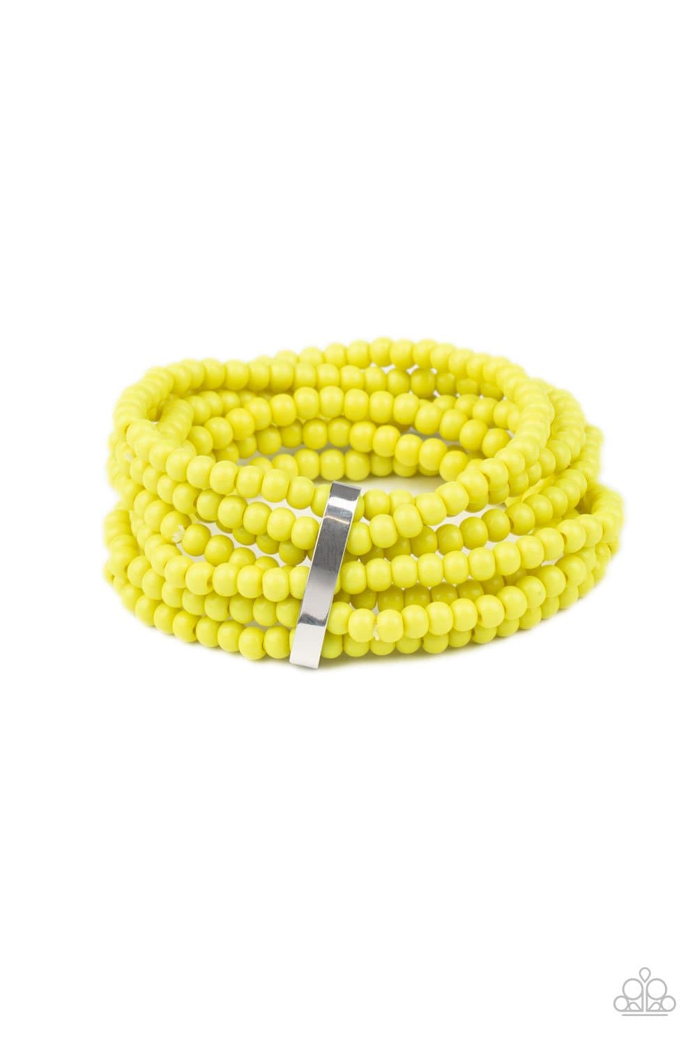 Thank Me LAYER - Yellow Beads Stretchy Bracelet - Paparazzi Accessories - GlaMarous Titi Jewels