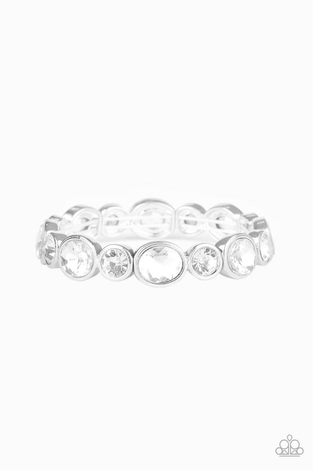 Still GLOWING Strong - November 2020 LOTP White Bracelet - Paparazzi Accessories - GlaMarous Titi Jewels