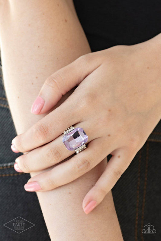 You Can COUNTESS On Me - Purple Rhinestone Ring - Paparazzi Accessories - GlaMarous Titi Jewels