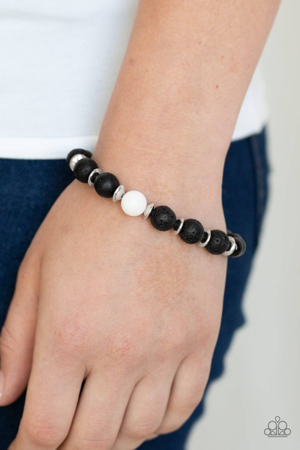 Intent - White Urban Bracelet - Paparazzi Accessories - GlaMarous Titi Jewels