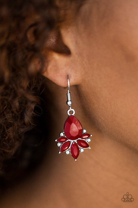 GLAM Up! - Red Bead Earrings - Paparazzi Accessories - GlaMarous Titi Jewels