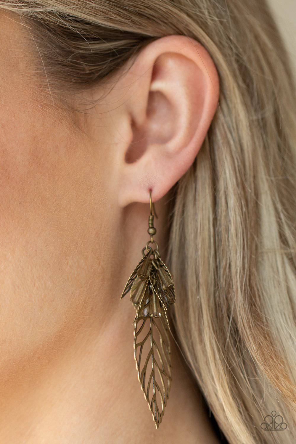 Instant Re-LEAF - Brass Earrings - Paparazzi Accessories - GlaMarous Titi Jewels