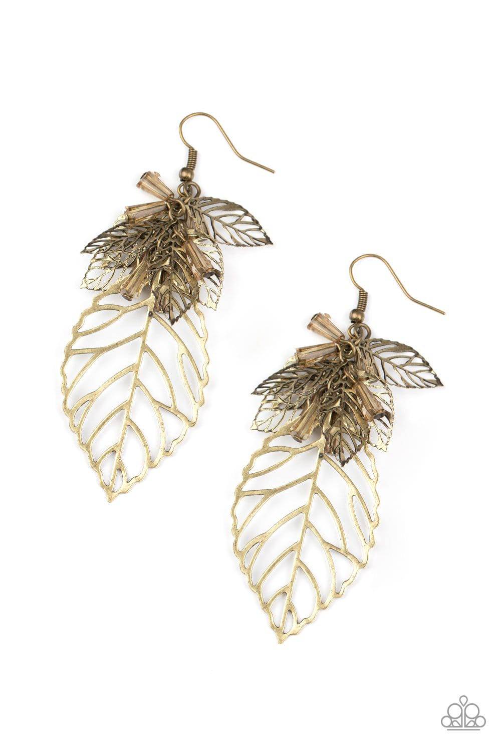 Instant Re-LEAF - Brass Earrings - Paparazzi Accessories - GlaMarous Titi Jewels