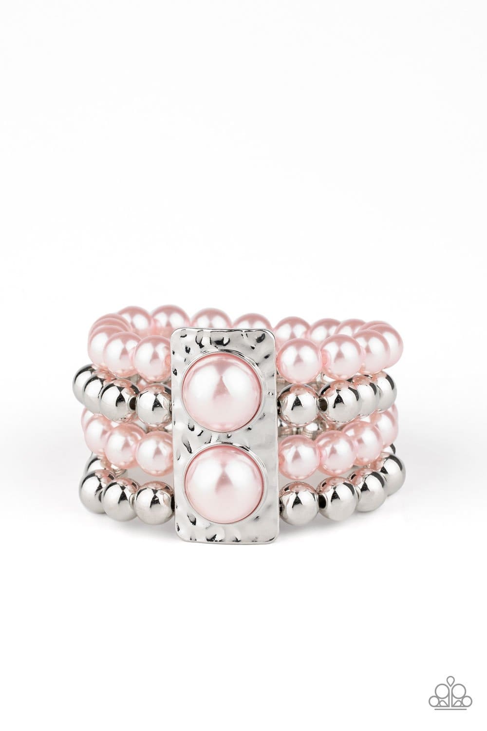 WEALTH-Conscious - Pink Pearl Bead Stretchy Bracelet - Paparazzi Accessories - GlaMarous Titi Jewels