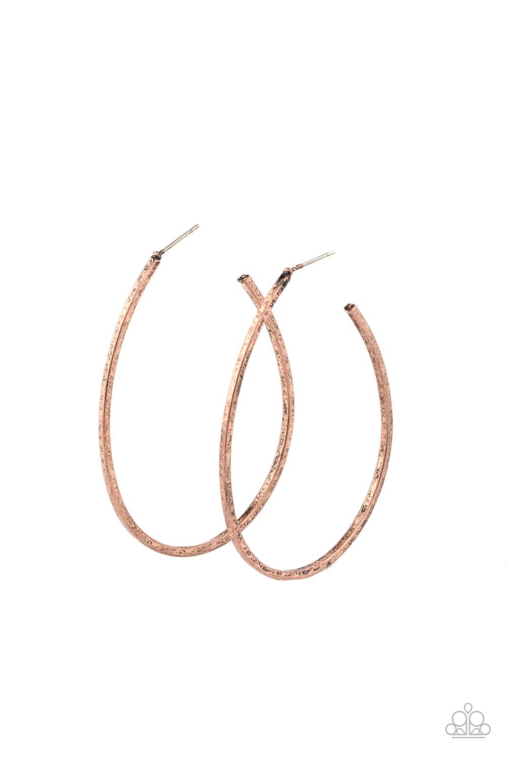 Cool Curves - Copper Hoop Earrings - Paparazzi Accessories - GlaMarous Titi Jewels