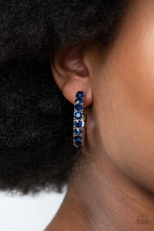 CLASSY is in Session - Blue Rhinestone Earrings - Paparazzi Accessories - GlaMarous Titi Jewels