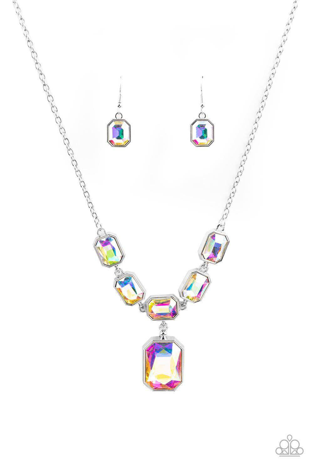 Million Dollar Moment - Multi Iridescent Oil Spill Necklace - Paparazzi Accessories - GlaMarous Titi Jewels