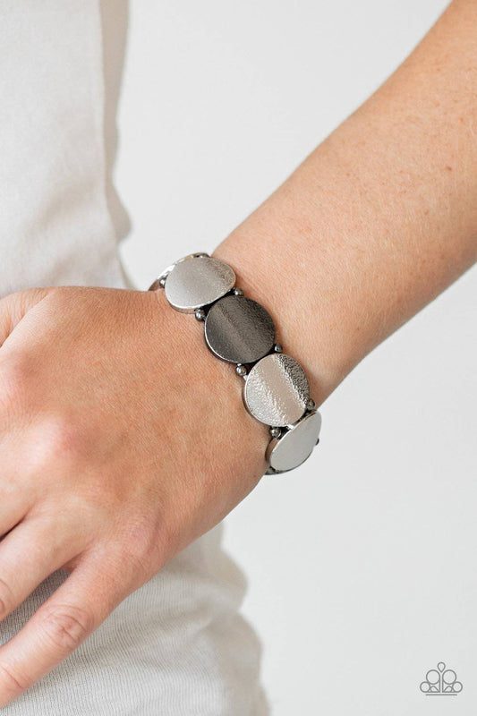 Metallic Spotlight - Multi Gunmetal and Silver Bracelet - Paparazzi Accessories - GlaMarous Titi Jewels