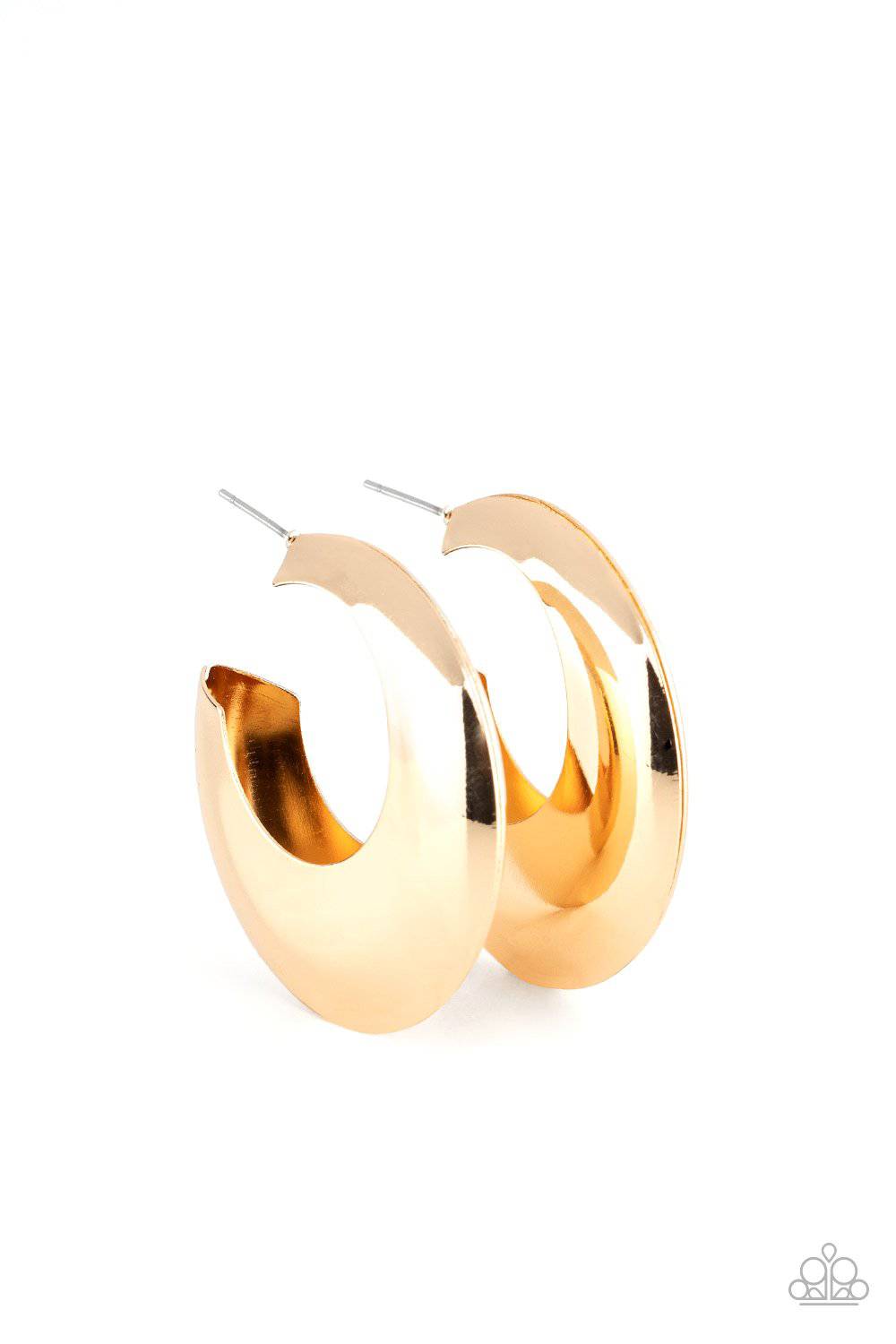 Chic CRESCENTO - Gold Crescent Hoop Earrings - Paparazzi Accessories - GlaMarous Titi Jewels