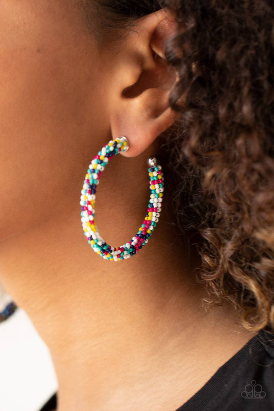 BEAD My Lips! - Multi Seed Beads Earrings - Paparazzi Accessories - GlaMarous Titi Jewels