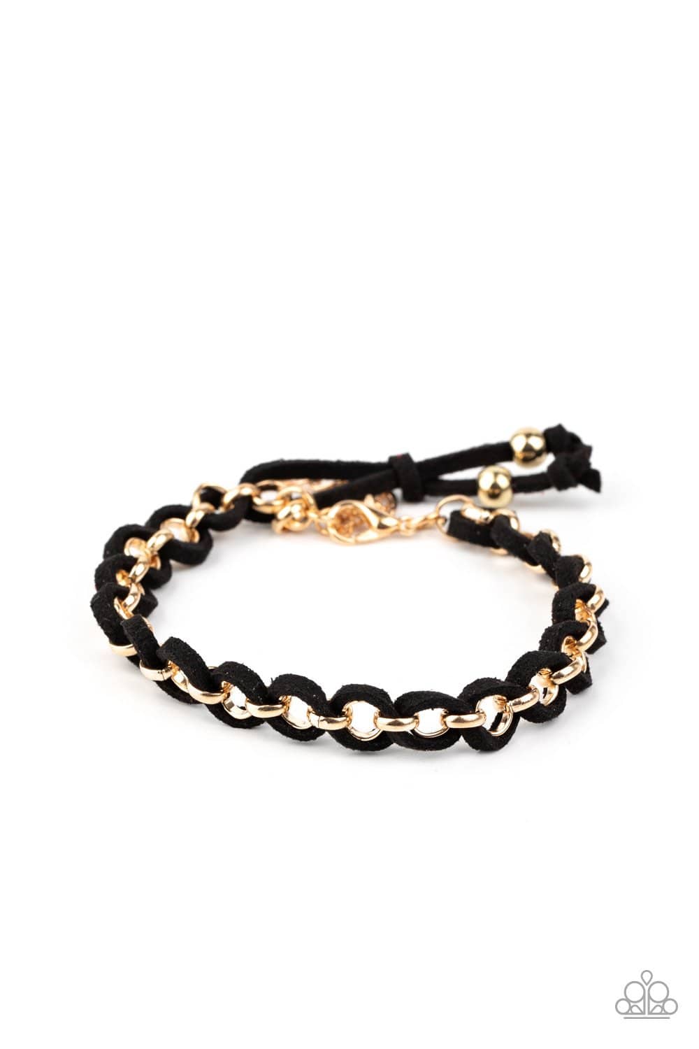 SUEDE Side to Side - Black Suede Bracelet - Paparazzi Accessories - GlaMarous Titi Jewels