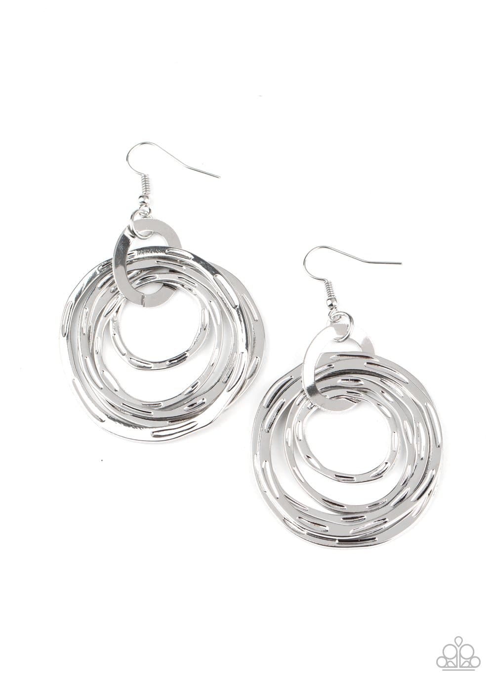 Ringing Radiance - Silver Earrings - Paparazzi Accessories - GlaMarous Titi Jewels