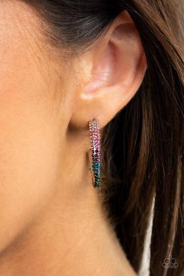 Trail Of Twinkle - Multi Rhinestone Earrings - Paparazzi Accessories - GlaMarous Titi Jewels